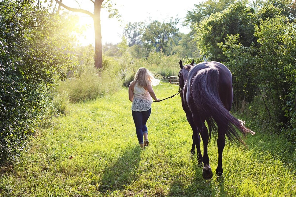 vrouw te paard